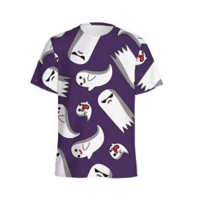 🎃3D clothing👻 Halloween corak cetak digital lelaki kasual lengan pendek pakaian percutian longgar T-shirt keluarga