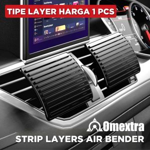 Omextra 2 Layers Strip Diffuser Wind Bender Penutup Ventilasi Angin AC Mobil Diffuser Air Vent Windshield Pelembut Aliran Angin AC Mobil Penghambat Angin AC Mobil Air Filter Udara Mobil Peredam Angin AC Mobil Filter AC Ventilasi Diffuser AC Mobil