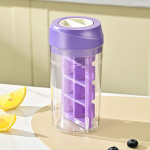 Portable Ice Cube Maker 500ml Cold Water Cup with Ice Tray Summer Ice Maker Easy Ice Making Tool