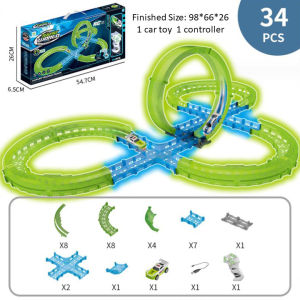 High Speed Racing Track Car Toys For Kids Remote Control Christmas Birthday Gift For Children Mainan Kereta 轨道车