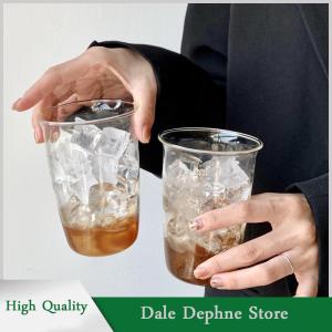 [Dale Dephne] Coffee Cup Curled Latte Cups Household Drinkware Juice Milk Simple Mug Transparent Water Bottles ware Cups Coffeeware