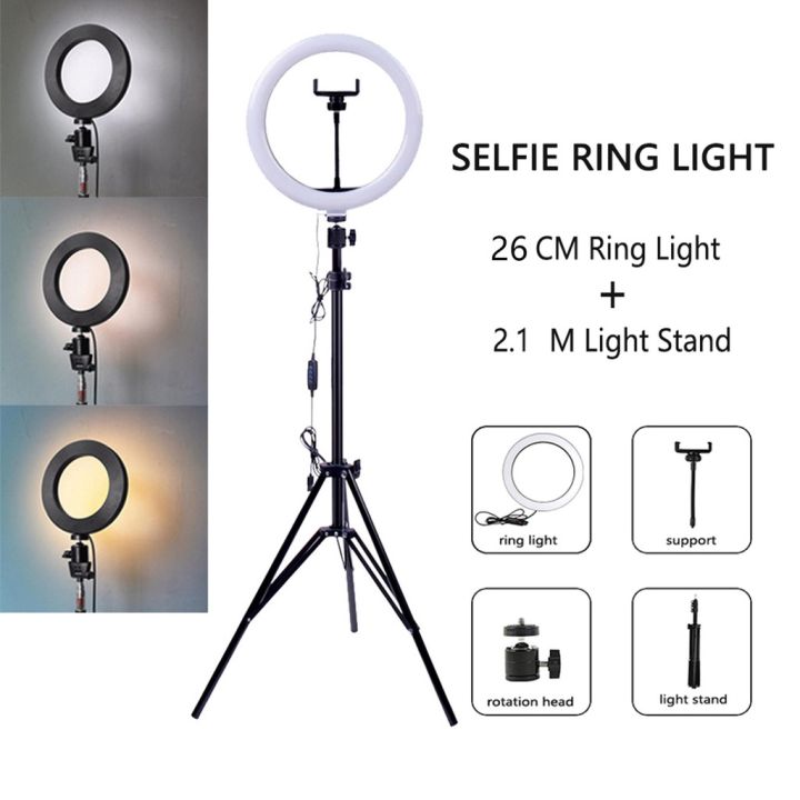 bea Tripod 26CM LED Ring Light with Tripod Stand
