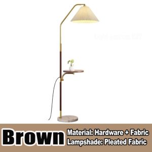 Pleated Floor Desk Lamp Sofa Coffee Table Upright Modern Metal Decorative Lighting Fixtures
