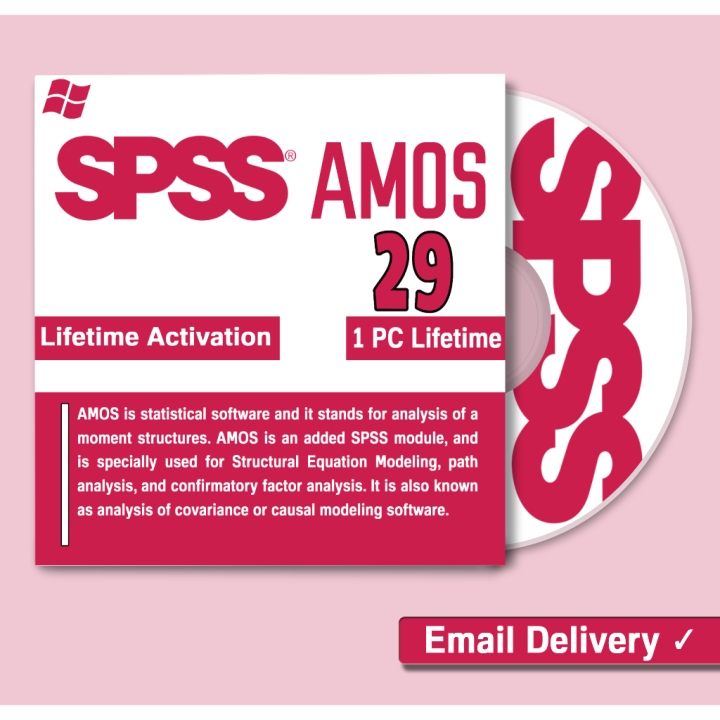 統計ソフト IBM SPSS 29 Amos IBM Amos 29.0 Windows only- 12 month license – can install