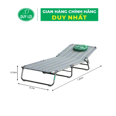 GIƯỜNG - GHẾ XẾP INOX DUY LỢI CỠ LỚN (QUÀ TẶNG 10 MÓC ÁO KÉP NHỰA CAO CẤP DUY LỢI)