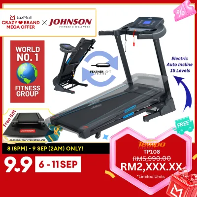 Johnson Fitness Tempo TP108 Motorized Treadmill Running Machine [9.9 Special Price]