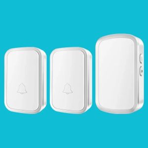 CACAZI DC Battery-Operated Wireless Doorbell Waterproof Intelligent 300M Remote 60 Chimes Cordless Home Outdoor Door Bell Hot