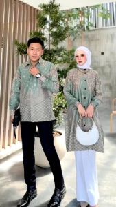 Tunik Couple Kemeja Batik Modern & Kain Katun Halusan