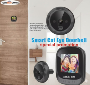 [SG Stock] 2.4" Digital Peephole Viewer | Smart Doorbell Camera | 90° Wide Angle Door Eye | Night Vision Video Door Viewer | Rechargeable Security Monitor