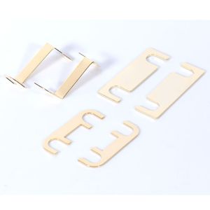 CLARO 1Pair Pure Copper Speaker Connection Piece Double Line Four Column Terminals Socket Clip DIY Straight Piece Audio Junction Box