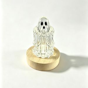 CHENJIE Nguồn điện từ pin cúc áo Đèn ngủ ma quái Đầy màu sắc Cổng cắm nguồn USB Tượng nhựa Halloween Đèn LED pha lê thu nhỏ Rõ ràng Đồ trang trí bàn phát sáng Bữa tiệc ngày lễ