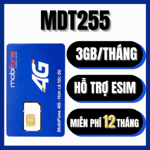 SIM 4G MOBI TRỌN GÓI 12 Tháng KHÔNG NẠP TIỀN 3GB  1 THÁNG ( 36GB 1 NĂM ) Nhận ngay TẠI GWIN - MDT255 .  FREESHIP - CHƯA KÍCH HOẠT.