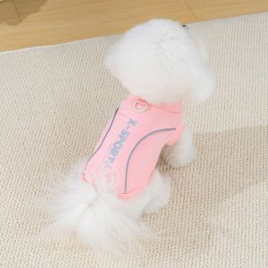 DGFDF Reflective Dog Sun Protection Vest Thin Breathable Lightweight Dog Summer Clothes Fashion Quick Drying Dog T-shirts Spring Summer