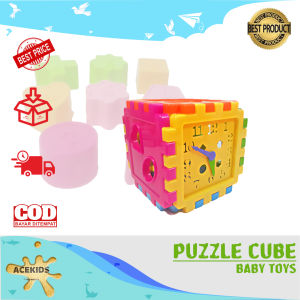 Mainan Edukasi Anak Puzzle Cube Bentuk Balok atau Kubus Mainan Balita Bayi Sortir Bentuk