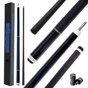 KONLLEN Ebony 2.0Series Carbon Fiber Pool Cue Stick Pro Taper Handmade Inlay Cue (Inlay Ring Carbon Technology Low Deflection Billiard Cue Stick Ebony Butt 12.5mm147cm)