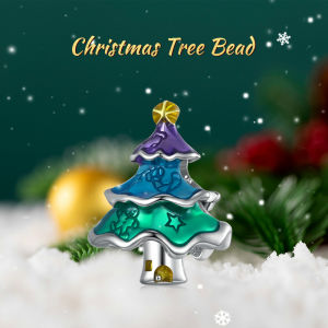 BAMOER 925เงินสเตอร์ลิงคอลเลกชันคริสต์มาส Snowman ลูกปัดต้นคริสต์มาสของขวัญจี้ Charms สำหรับผู้หญิงคริสต์มาสของขวัญเครื่องประดับ BSC714