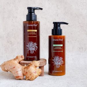 JEUNE FEN Ginger Shampoo & Conditioner 1Set 10Ml - Anti Rambut Rontok & Anti Ketombe
