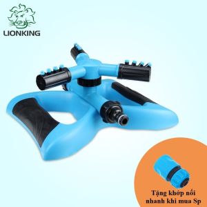 Vòi tưới cây Xoay 3 cánh tự động 360 LIONKING. Tặng Kèm Khớp Nối Nhanh