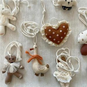 Baby Necklace Korean Fabric Cotton Filled Cartoon Animals Childrens Coffee Color Adjustable Versatile Sweater Skirt Decoration