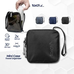 TORCH Mini Case Pouch Charger Headset Handsfree Kabel Tahan Air - Case Packing Organizer