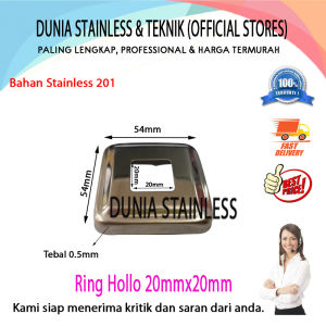 Ring Hollo 20mm x 20mm pipa hollo stainless