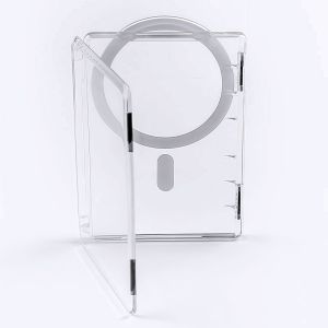 ERMENLED 2 Card Slots For MagSafe Card Sleeve Shockproof Transparent Wallet Phone Case Ultra-thin ic Stand Card Holder For ic Phone