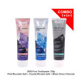 [BUNDLE/COMBO] 2080 PURE TOOTHPASTE 125G RELBE BEAUTY (Pink Mountain Salt, Crystal Mountain Salt, Black Clean Charcoal). 