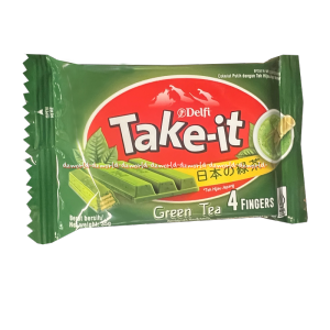 Delfi Take-it 35gr Cokelat Green Tea 4fingers Matcha Teh Hijau Coklat Dengan Wafer Renyah