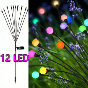 【Ready Stock】Waterproof Solar Fireworks Light SolarOutdoor Garden Decor light or Pathway Garden Park YardHari Raya Diwali Xmas CNY Festival Ornament
