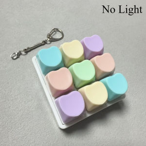 Mini Cat Paw Keyboard Keychain 9 Keys Fidget Toy for Stress Relief Mechanical Keyboard Fun