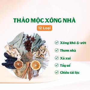 Thảo Mộc Xông Nhà Tẩy Uế 12 Vị – Khử Mùi Xua Đuổi Tà Khí Chiêu Tài Lộc An Toàn Tự Nhiên Gói 100g