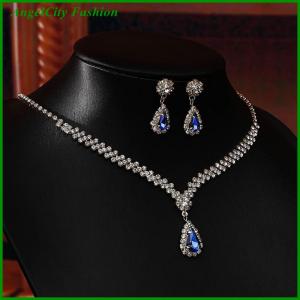 AngelCity Fashion Store 1Set Bridal Necklace Earrings Water Drop-shaped Rhinestone Jewelry Style Sparkling Jewelry Set For Wedding Party Gift