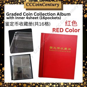 Album 16 pocket For Graded Coin Slab Box Collection Book -Stationery