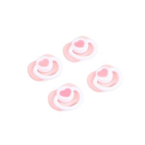 BLISSFUL 4Pcs Miniature Mini Doll Pacifier Plastic Pacifier Model Doll Pacifier Accessories Toy Pacifier Accessories Pink/Blue BJD Doll Dummy Pacifier Doll House