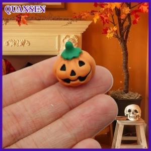 QUANSEN 10Pcs Cute Pumpkin Decoration Halloween Micro Landscape Miniature Figurines Resin Craft Mini Fairy Garden Ornaments