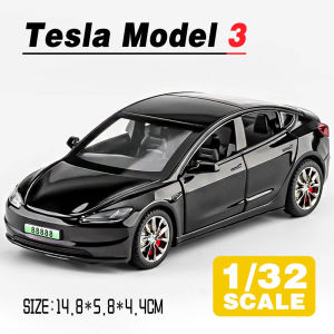 LEO 1:32 Tesla Model 3 Diecast Model Car Alloy Cars Toys Collection Gift For Kids Boy Girl