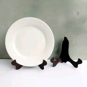 Phôi đĩa kèm giá đỡ kích thước 25.5cm. Dùng vẽ tranh trang trí viết thư pháp