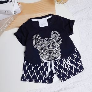 Đồ bộ cộc tay cho bé trai KANGMIN KIDS. Bộ quần áo hè bé trai bé gái Chất cotton xịn in chữ N/Y cho bé từ 6-24kg