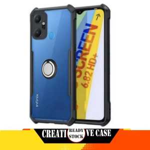 Promo Case Infinix Zero 30 4G / Infinix Zero 30 5G 2023 / Infinix Smart 6 Plus 2022 + Holder Ring Premium Armor Fusion Shockproof Transparent