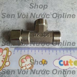 Tê cầu tê chia nước liên kết dây cấp nước cho vòi xịt vệ sinh và bồn cầu[kèm ron]