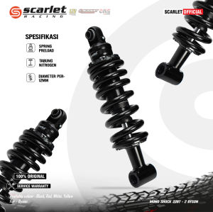 Scarlet Racing - Mono Shock Absorber Skok Shockbreaker 2287 2 byson Red white yellow