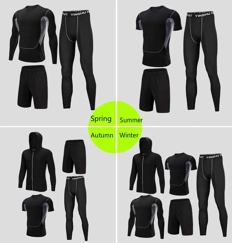 Compression Tights Shorts Running Set Men Quick Dry Sports Suit