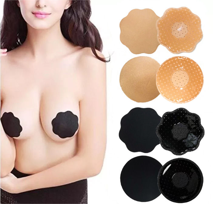 Stick On Bra Incisible Silicone Breast Lift Nipple Covers Adhesive