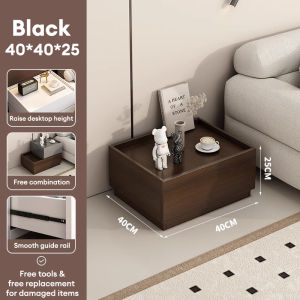 NAIJIA Bedside Table With Drawer Meja Tepi Sisi Kecil Katil Almari BedSide Torage Cabinet Nightstand Wooden Locker 床头柜