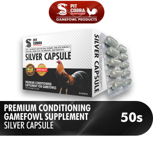Pit Cobra Silver Capsule Premium Conditioning Supplement for Gamefowls per box of 50 capsules