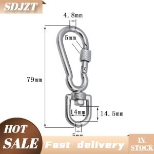 SDJZT Stainless Steel Swivel Snap Hooks Locking Dog Leash Buckle Quick Release Buckle Carabiner Clips For Dog Walking Camping