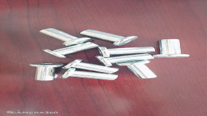 Tán dù bửng xe tải vật liệu thép mạ túi 10 con