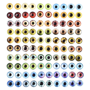 100Pcs Assorted Glass Eyes Findings for Creative Crafting and