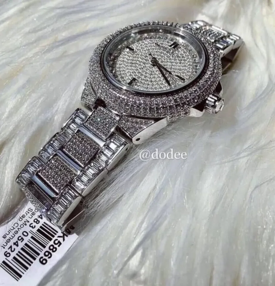 Michael kors camille on sale crystal encrusted watch