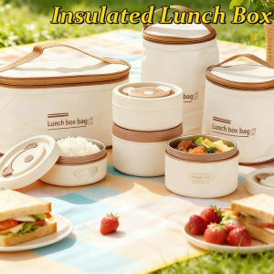 304 Stainless Steel Insulated Lunch Box Multi-layer Insulated Lunch Bag Sealed Portable Bento Box